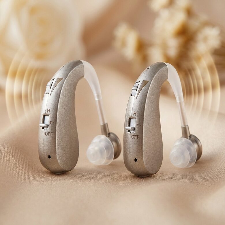 Dzirdes aparāts abām ausīm ar lādētāju