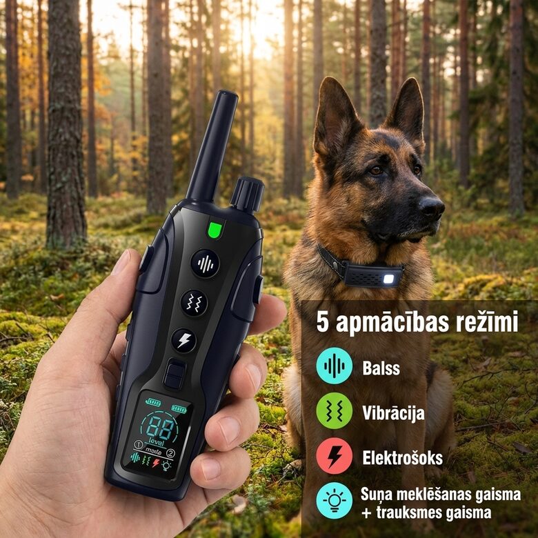 Suņu dresūras kakla siksna 2000m, Pro