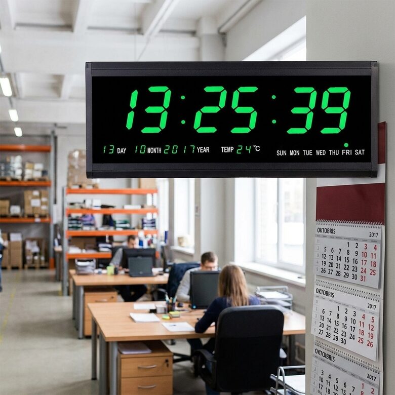 Led sienas pulkstenis XXL 42x23 cm