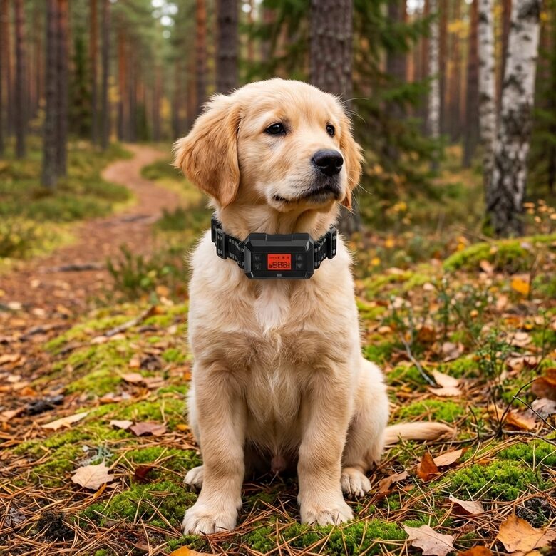 Bezvadu radiosēta suņiem, 2000m diametrs, skaņa, vibrācija, elektro impulss, pretaizmukšanas elektriskais žogs 1 sunim, uzlādējams un mitruma izturīgs
