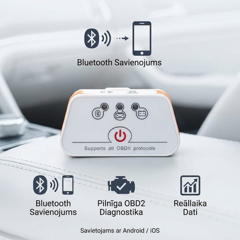 Auto diagnostikas iekārta OBD II Vgate iCar2, Bluetooth 3.0, Android / PC, 16 pin