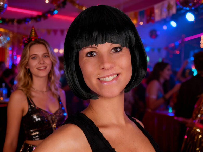 Parūka /melna/ - īsi mati