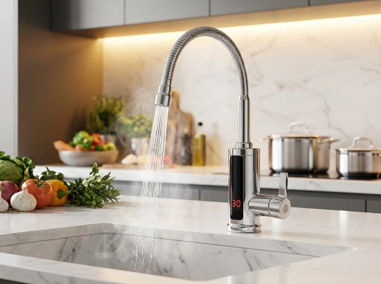 Elektriskais ūdens krāns ar momentāno uzsildīšanu