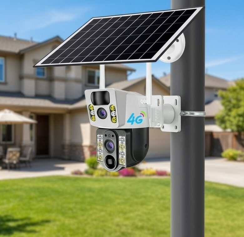 Video novērošanas kamera, 4G dual cam., ar saules bateriju