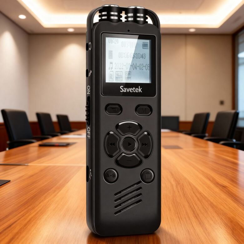 Diktofons 64Gb (Dual Mic, password, mp3 player, Balss aktivizācija, Traucējumu slāpēšana)