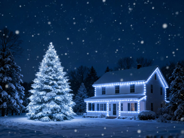 LED Ziemassvētku virtene 35 m, 500 auksti baltas diodes, 8 režīmi, IP44