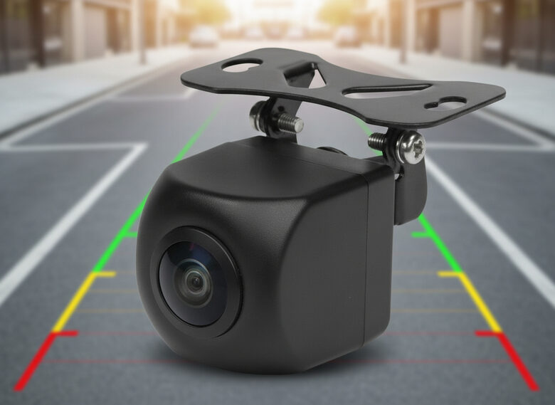 Auto atpakaļskata kamera ar dinamiskām līnijām