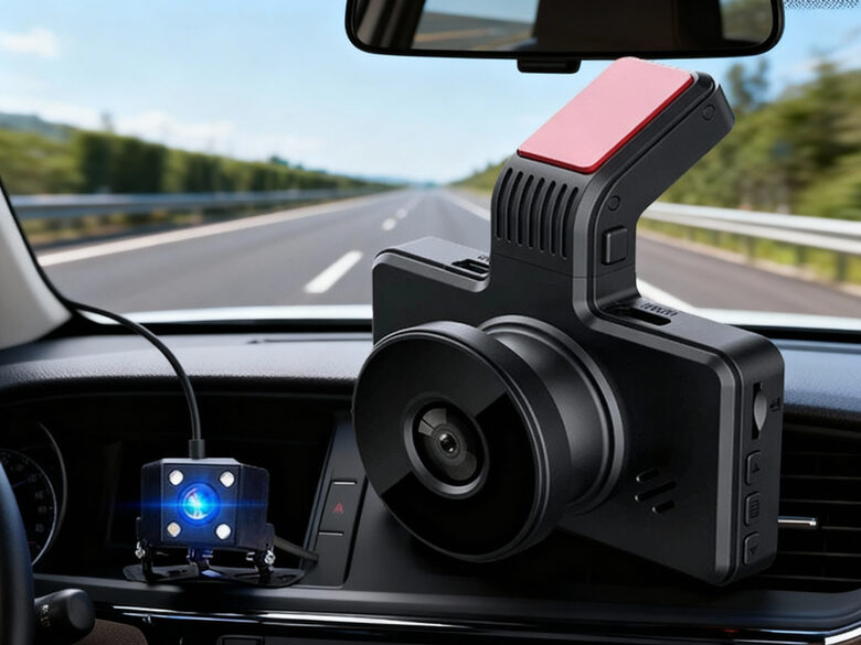 Auto videoreģistrators ar priekšējo un aizmugurējo kameru