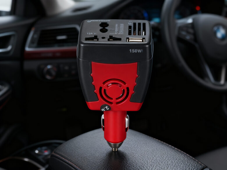 Auto strāvas invertors 12V uz 220V 150W ar USB