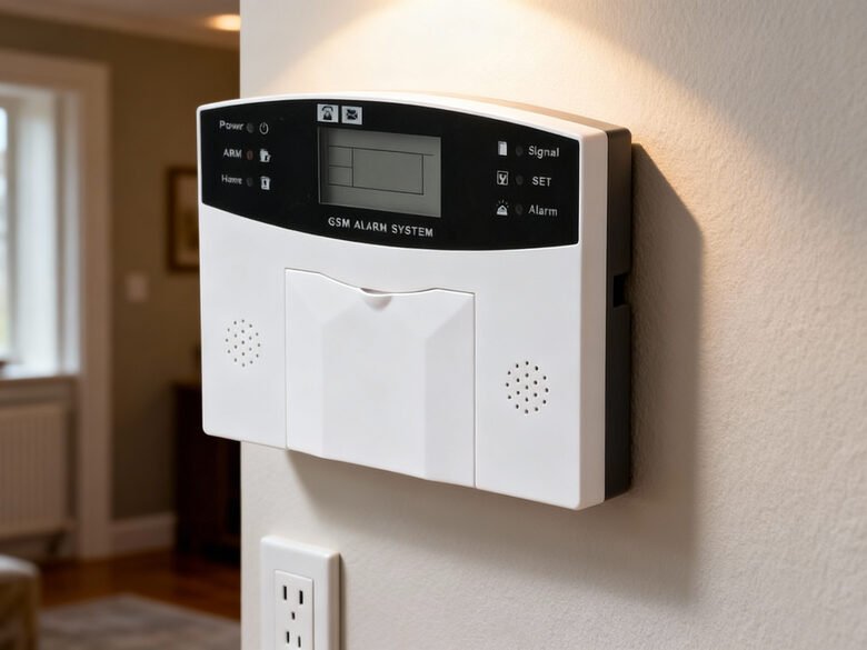 GSM signalizācija ar SIM karti, ar durvju un logu sensoru, LCD ekrānu un trauksmes sistēmu