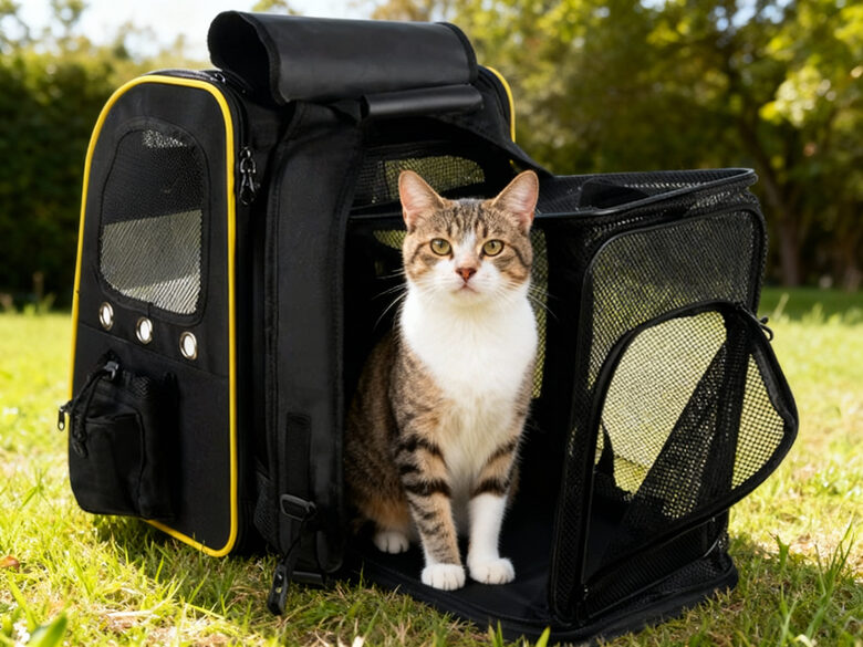 Dzīvnieku pārvadāšanas mugursoma kaķiem un suņiem
