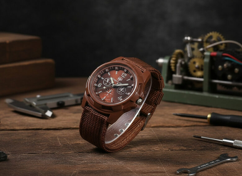 Vīriešu pulkstenis"Army" Brown