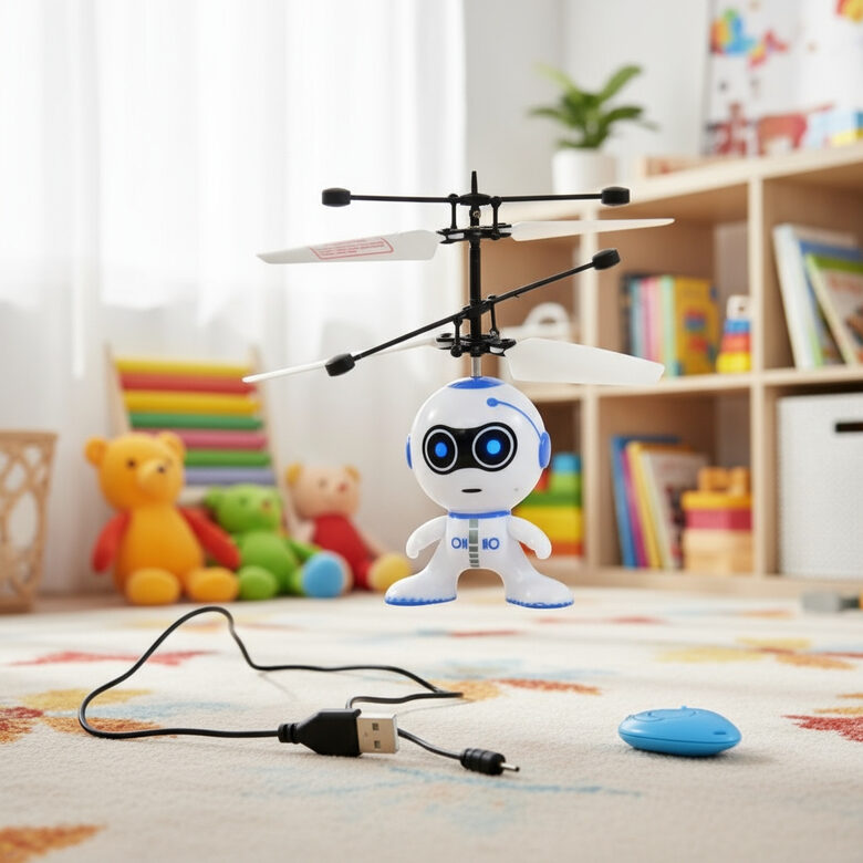 Lidojošais mini robots, 13 x 15,5 x 4 cm