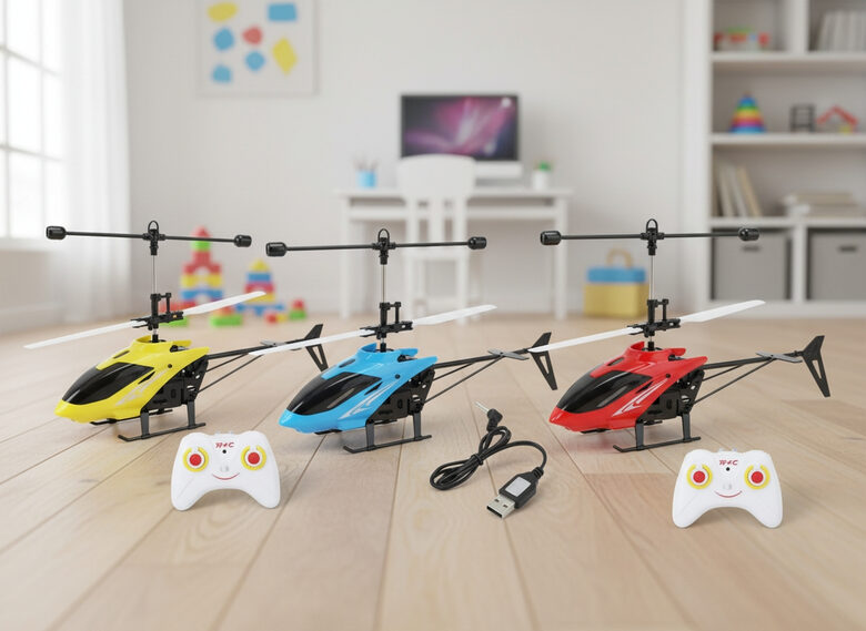 Mini RC helikopters ar tālvadību un USB uzlādi