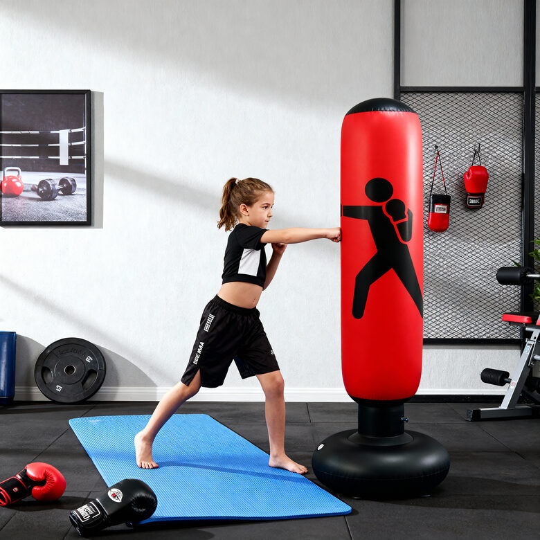 Grīdas boksa maiss bērniem un iesācējiem (piepūšams, 160cm)