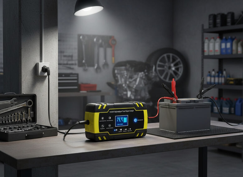 Akumulatora lādētājs 12/24v 8A, PRO (mašīnām, motocikliem, smagajai tehnikai)