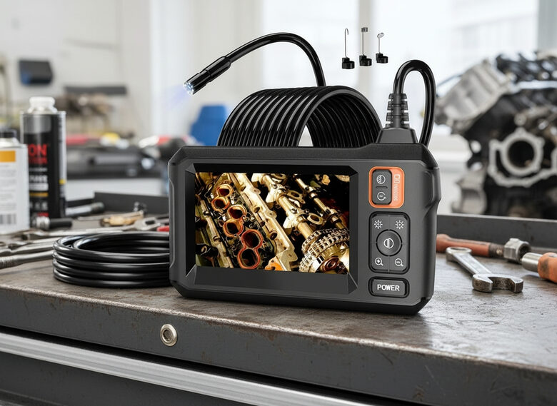 Endoskops ar 4,3c monitoru, 10M cietais vads