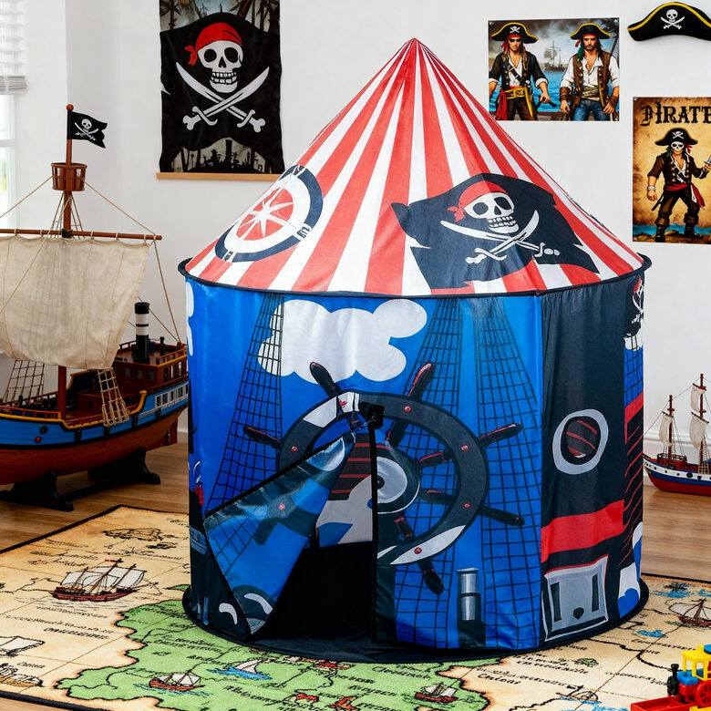 Bērnu spēļu mājiņa 'Pirātu pils' 100 x 129 cm