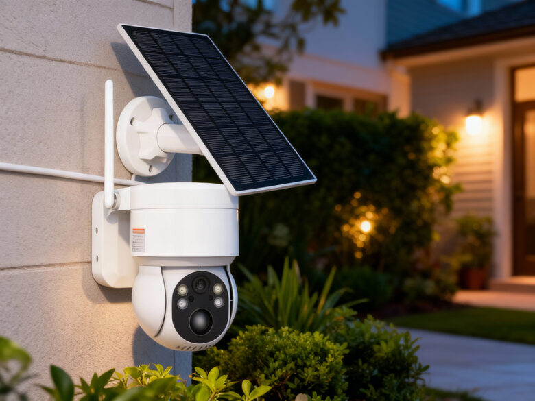 Video novērošanas kamera WiFi ar Saules paneli un akumulatoru (ieraksts, nakts redzamība, paziņojums uz telefonu)