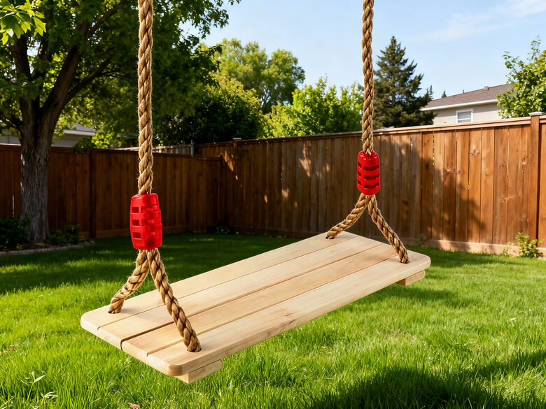 Bērnu šūpoles no koka