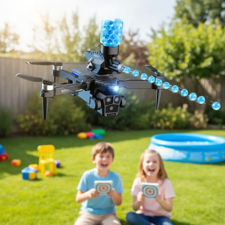 Drons ar kameru 500m - šauj ar bumbiņām