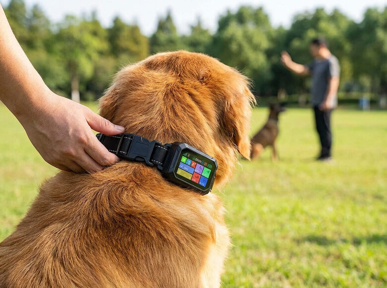 Bezvadu suņu dresūras siksna un GPS radiosēta ar aplikāciju 