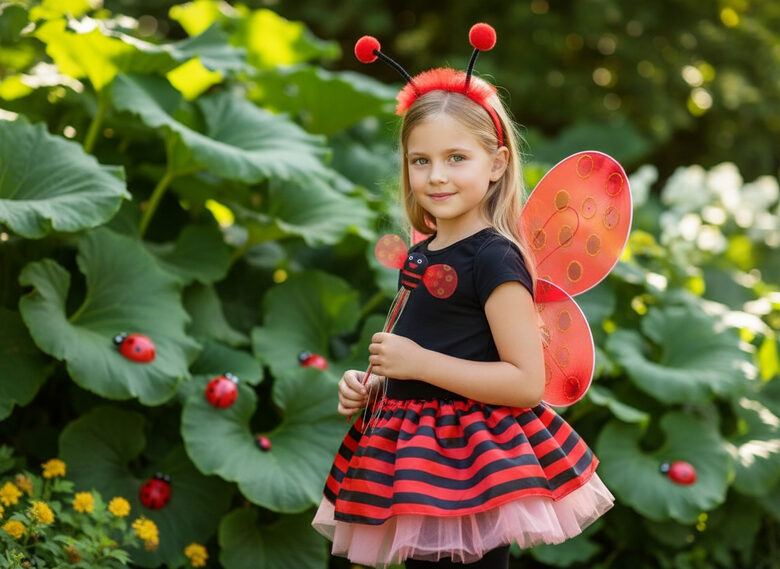 Kostīma komplekts - sarkans (spārni, svārki, stīpiņa)