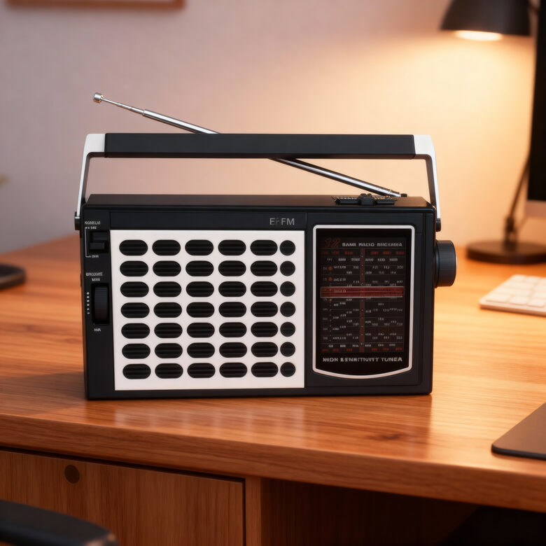 Fm Radio, darbināms no 220v vai ar baterijām