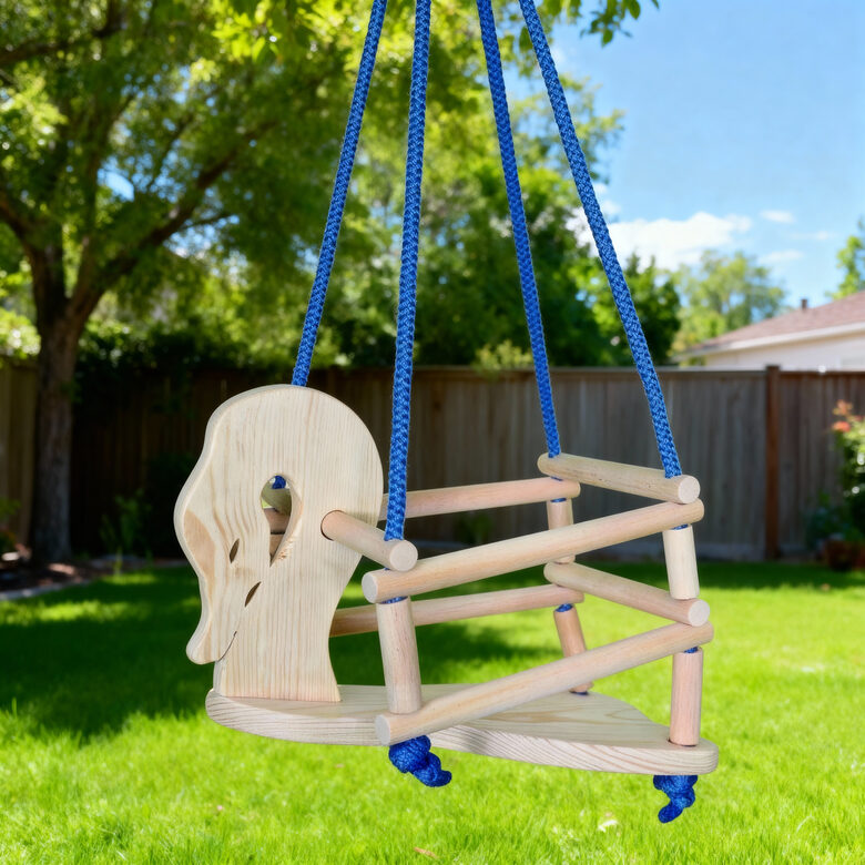 Koka šūpoles bērniem