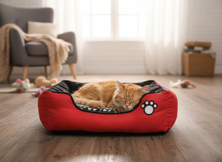 Mīksta plīša guļvieta sunim un kaķim 60x50 cm