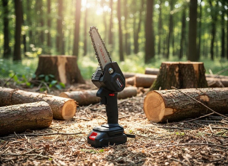 Akumulatora zāģis, mini rokas ķēdes zāģis