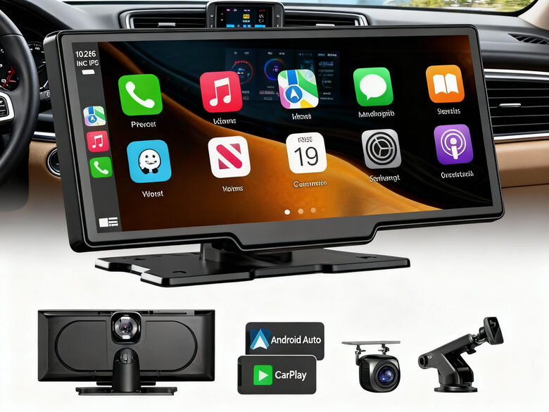 Auto multimediju centrs ar 10.26" IPS ekrānu, CarPlay, Android Auto un 4K priekšējo kameru