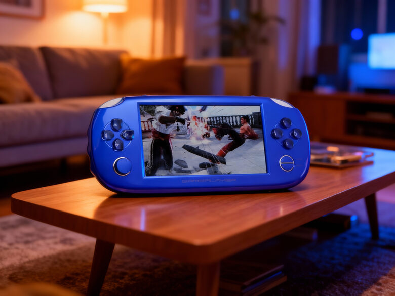 Spēļu konsole mp3/mp4/mp5, spēles, radio, video ar apgaismotu korpusu