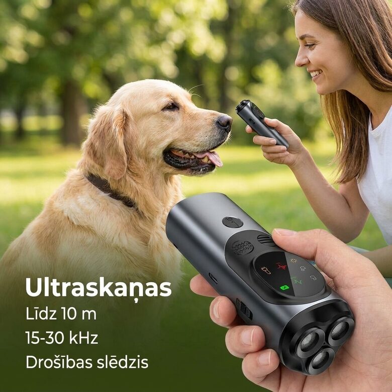 Ultraskaņas ierīce suņa dresūrai un uzvedības korekcijai