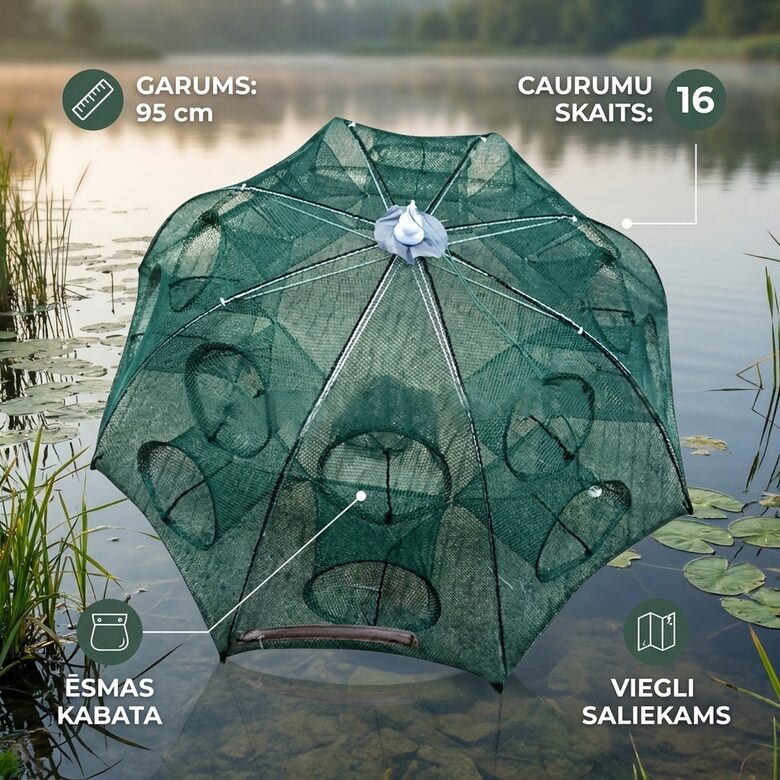 Zivju murds ar 16 caurumiem, 95 cm