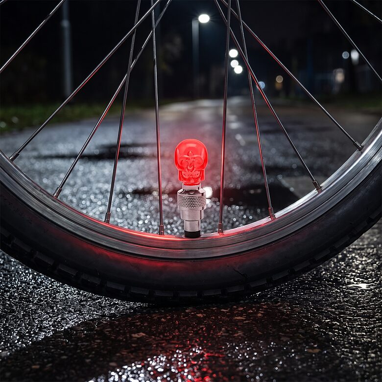 Led ventiļa uzgalis 'skeletgalva', Sarkans