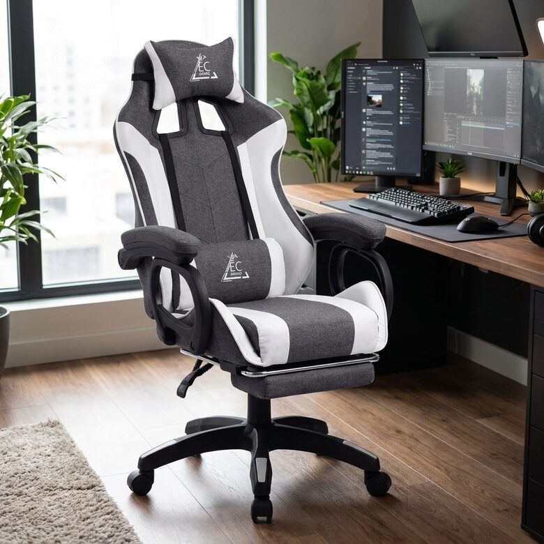 Ērts un ergonomisks datora biroja krēsls ilgstošam komfortam