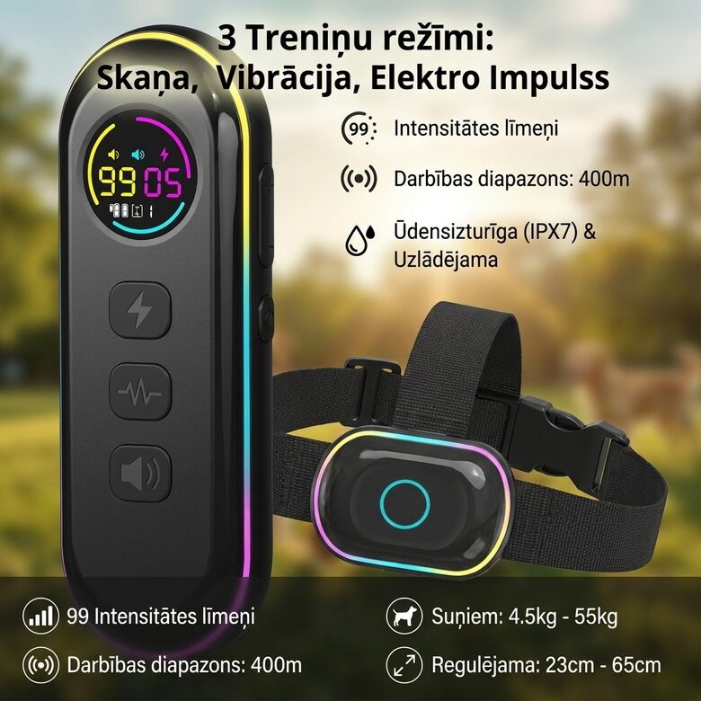 Suņu Dresūras un Pretriešanas kakla siksna 400m