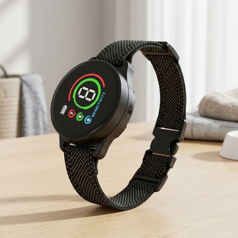 Suņu pretriešanas siksna, ūdensizturīga (var peldēt), 3 dažādi režīmi (ultraskaņa, vibro, elektro impulss), 70*37*40mm