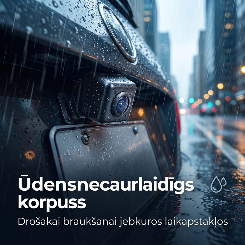 Ūdensnecaurlaidīga automašīnas atpakaļskata kamera ar 1/4" CCD sensoru un plašu darba temperatūras diapazonu
