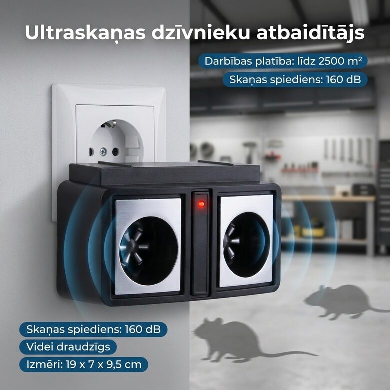 Ultraskaņas dzīvnieku atbaidītājs, 220v