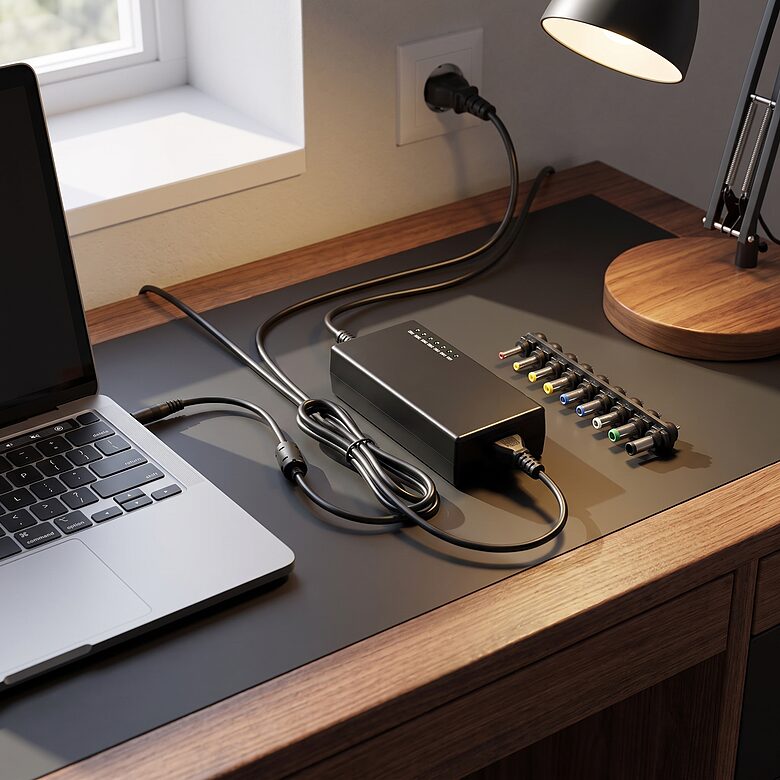 Universāls datora/laptopa, klēpjdatora lādētājs ar 8 dažādiem uzgaļiem, 12-24v, 96w