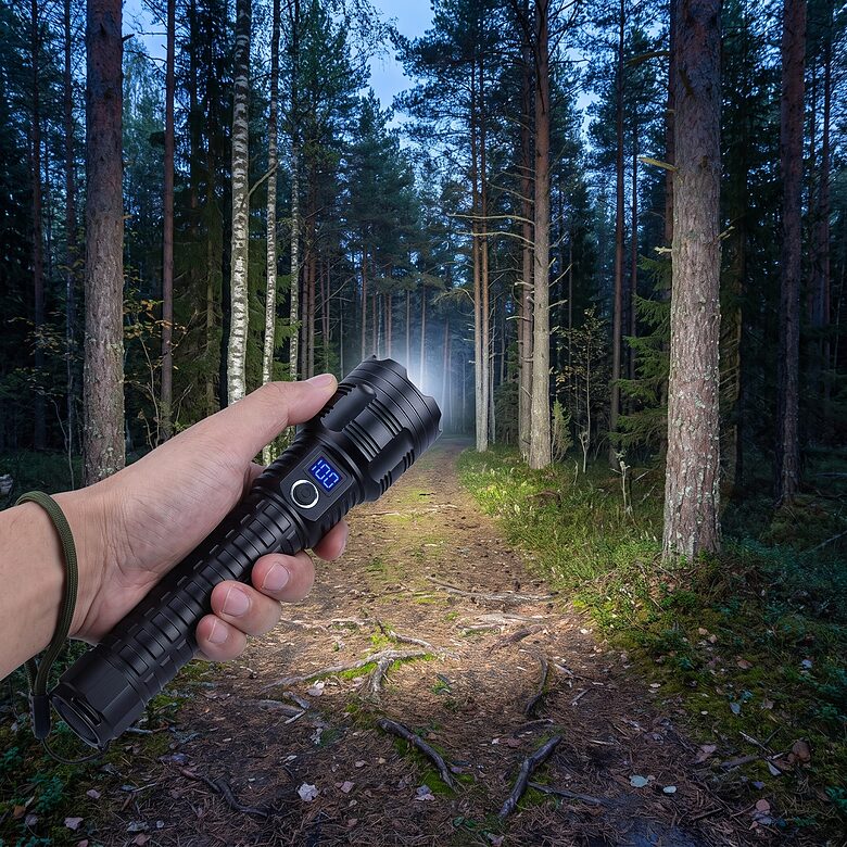 Jaudīgs Led lukturis 5000Lm, 3,5km