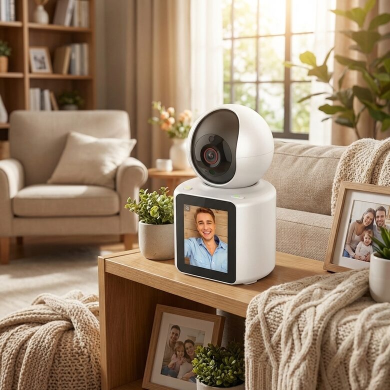 Wifi kamera ar ekrānu, video aukle