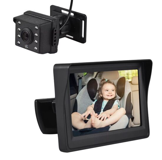 Bērnu Auto Monitors ar 4.3 collu Ekrānu un Nakts Redzamību