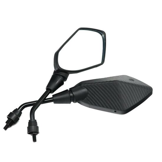 Motocikla atpakaļskata spoguļi, ( moto spoguļi ) universālie, pāris - 2gab, Carbon