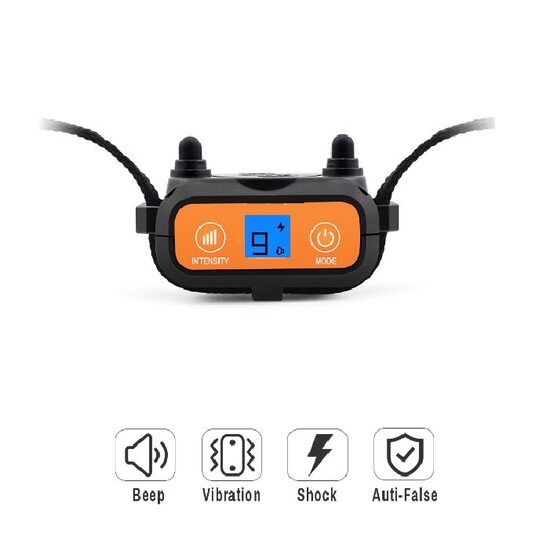 Suņu pretriešanas kakla siksna PRO, 3 vienā (skaņa, vibro, elektro impulss), mitruma izturīga