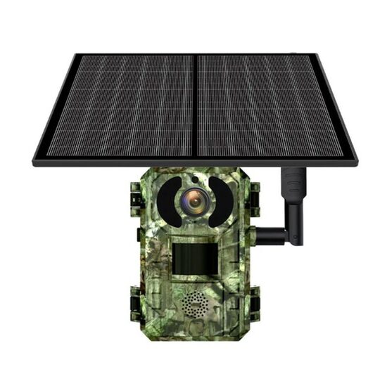 4G Meža kamera ar saules paneli (online video telefonā, bildes un ieraksts dienā un naktī), viegli uzstādāma mednieku kamera