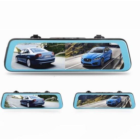 Video reģistrators spougulis 10' 1080P ar divām kamerām, 170g , ar atpakaļskata kameru FULL SCREEN