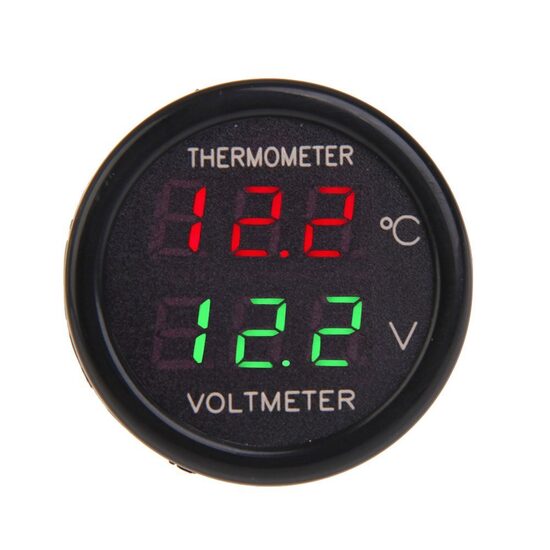 Voltmetrs termometrs 12v (lietošanai no automašīnas piepīpētāja)